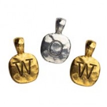 Hammered Letter Alphabet Pendants (A - Z)